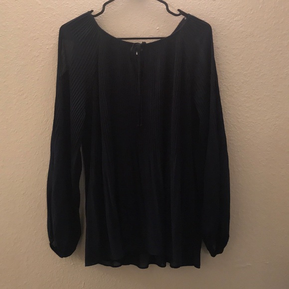 Chiffon Open Shoulder Blouse - Picture 1 of 2